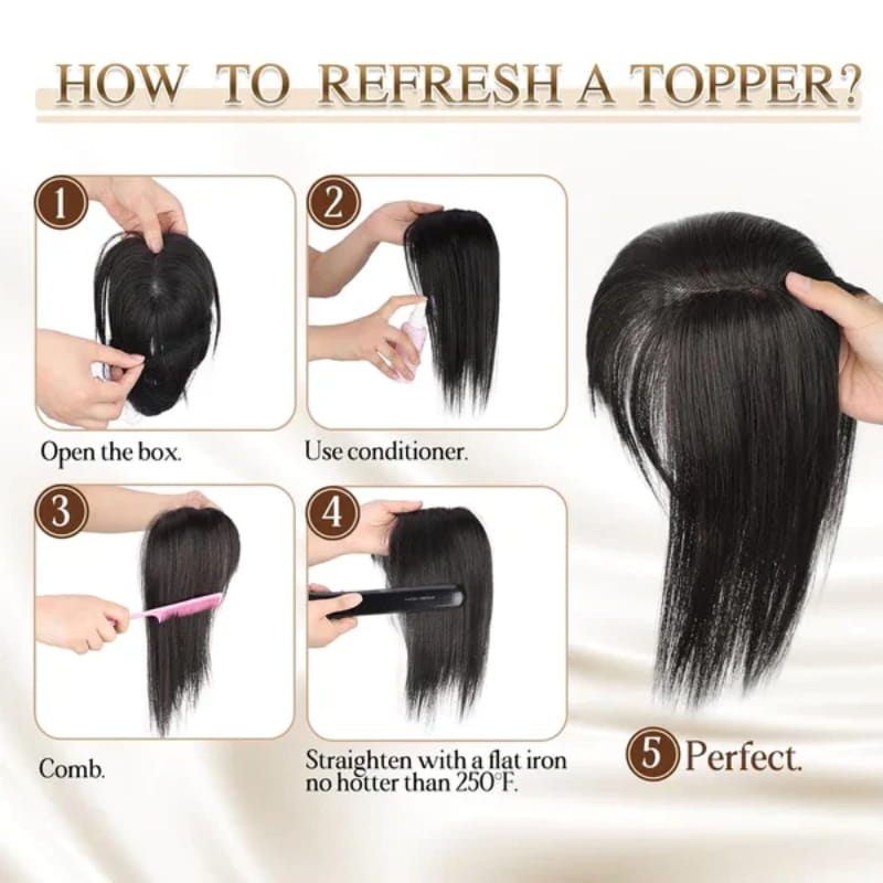 Skanto | Natural Hair Piece with Bangs for Women
