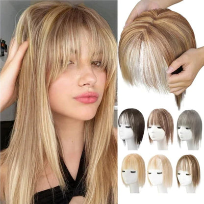 Skanto | Natural Hair Piece with Bangs for Women