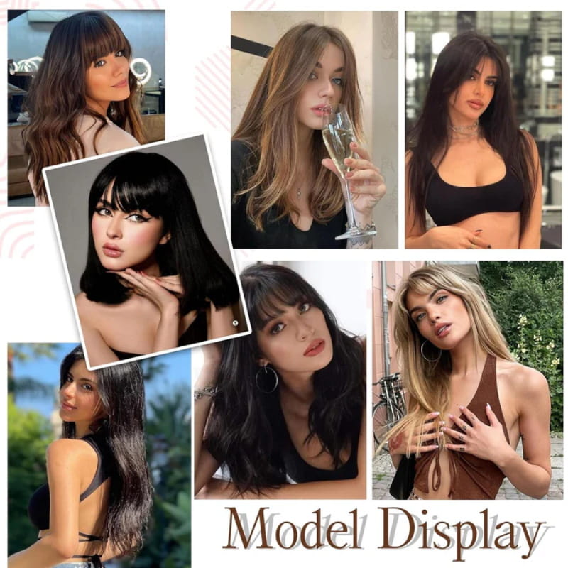 Skanto | Natural Hair Piece with Bangs for Women