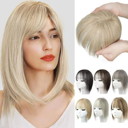 Skanto | Natural Hair Piece with Bangs for Women