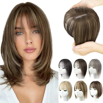Skanto | Natural Hair Piece with Bangs for Women