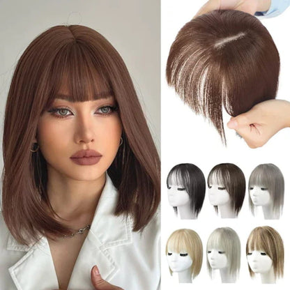Skanto | Natural Hair Piece with Bangs for Women