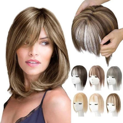Skanto | Natural Hair Piece with Bangs for Women