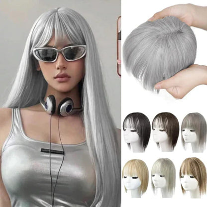 Skanto | Natural Hair Piece with Bangs for Women