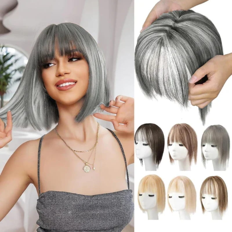 Skanto | Natural Hair Piece with Bangs for Women