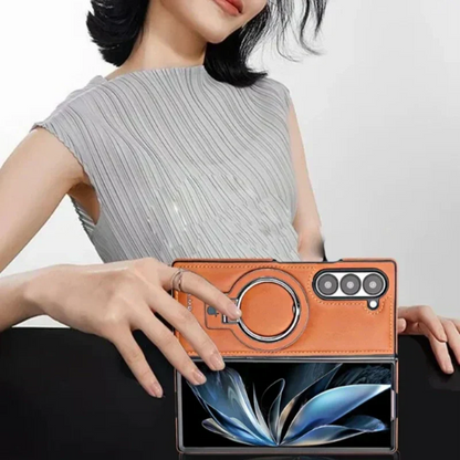 Skanto | Premium PU Leather Magnetic Case with Stand for Samsung Fold 3/4/5/6
