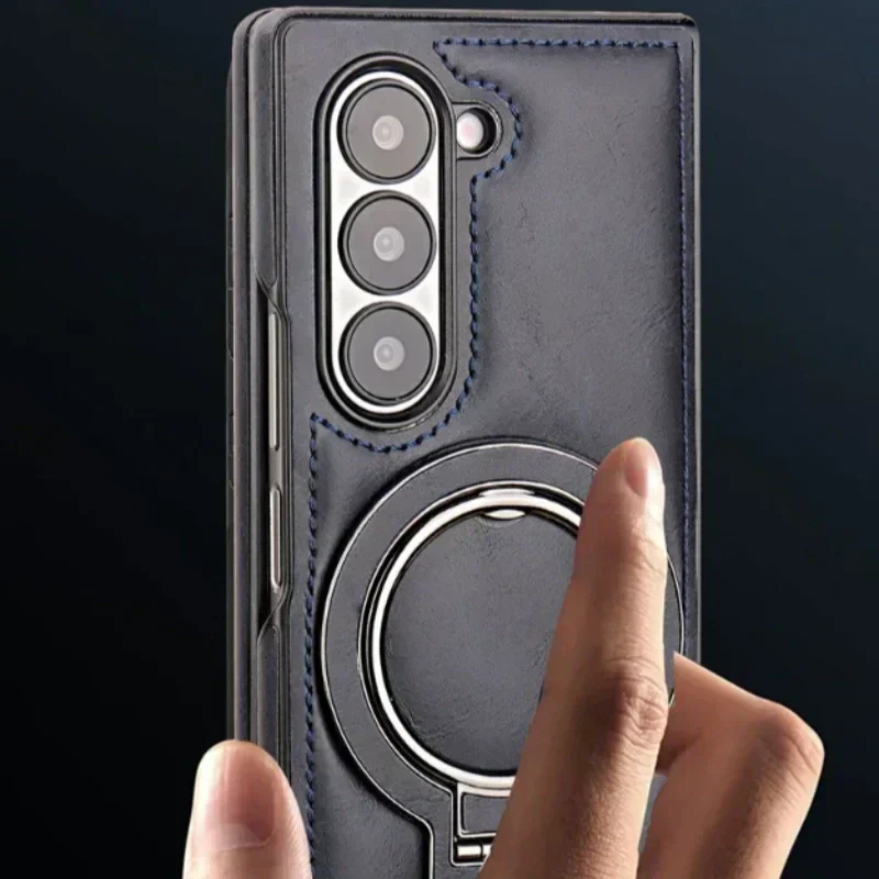 Skanto | Premium PU Leather Magnetic Case with Stand for Samsung Fold 3/4/5/6