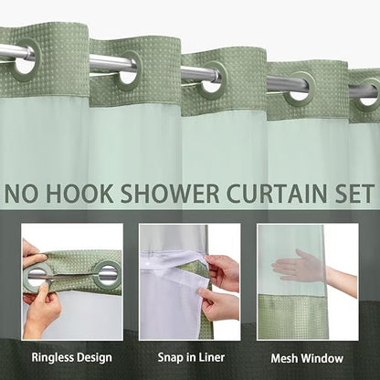 Norvo | Waffle Pattern Shower Curtain