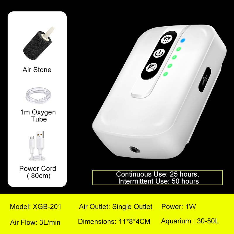 Skanto | Portable Rechargeable Aquarium Oxygen Pump, Outdoor