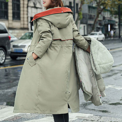 Skanto | 🎁Early Black Friday Sale🎁Hooded Winter Jacket with Fur Collar, Casual Parka for Women⛄