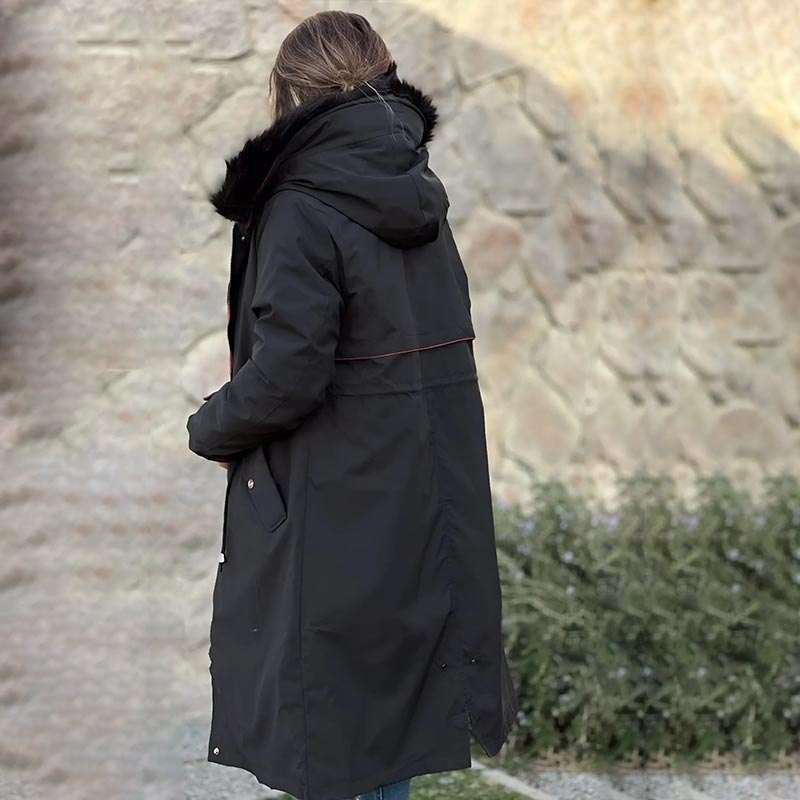 Skanto | 🎁Early Black Friday Sale🎁Hooded Winter Jacket with Fur Collar, Casual Parka for Women⛄