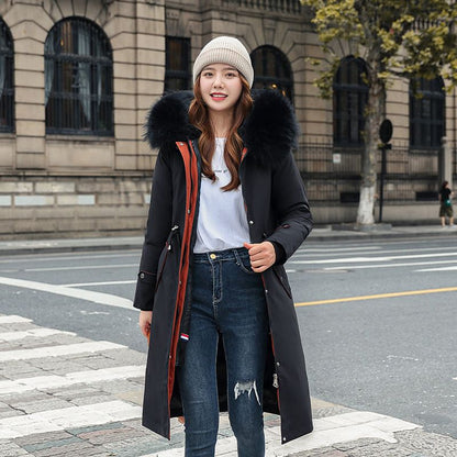 Skanto | 🎁Early Black Friday Sale🎁Hooded Winter Jacket with Fur Collar, Casual Parka for Women⛄