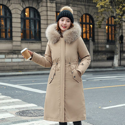 Skanto | 🎁Early Black Friday Sale🎁Hooded Winter Jacket with Fur Collar, Casual Parka for Women⛄