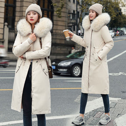 Skanto | 🎁Early Black Friday Sale🎁Hooded Winter Jacket with Fur Collar, Casual Parka for Women⛄