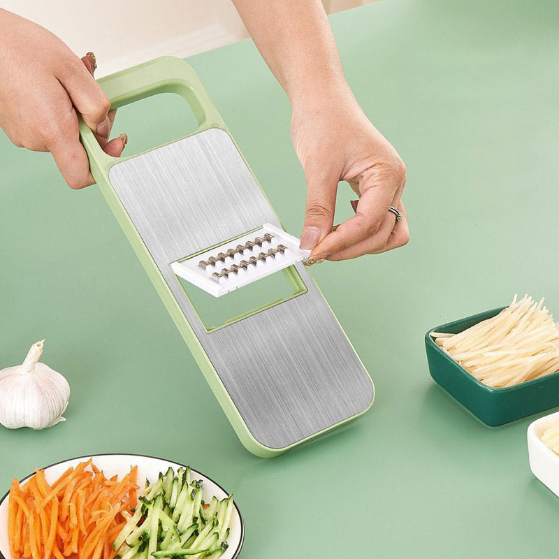 Skanto | Multifunctional 7-in-1 Stainless Steel Kitchen Chopper with Hand Guard