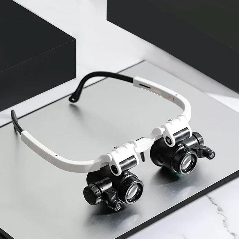 BowLift | LED glasses with magnifying lenses (8x 15x 23x)