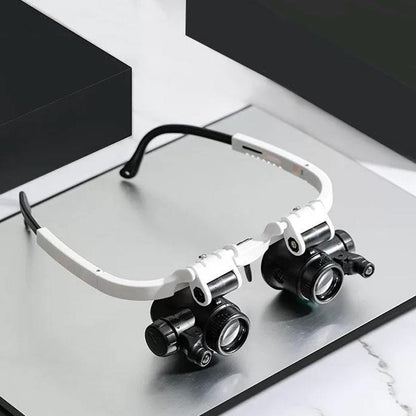 BowLift | LED glasses with magnifying lenses (8x 15x 23x)