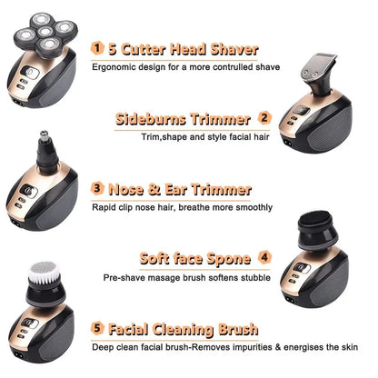 Skanto | 🔥 5-in-1 Multifunctional 4D Electric Shaver