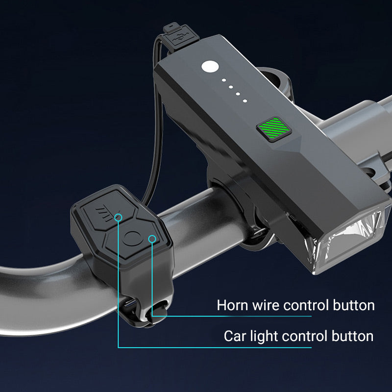 Rechargeable, super bright, waterproof bicycle light