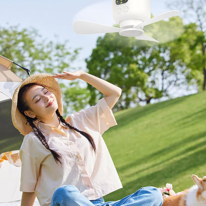 Rechargeable Ceiling Fan with LED Lights | Karnz