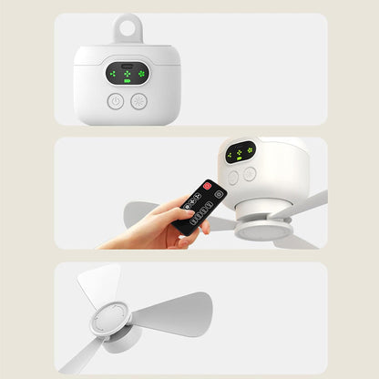 Rechargeable Ceiling Fan with LED Lights | Karnz