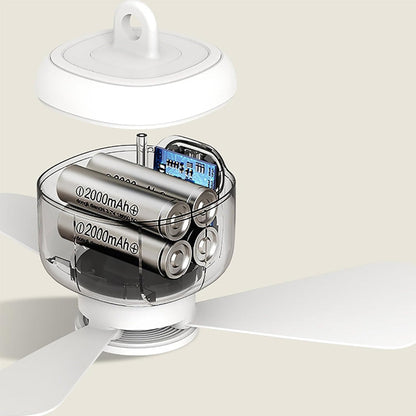 Rechargeable Ceiling Fan with LED Lights | Karnz