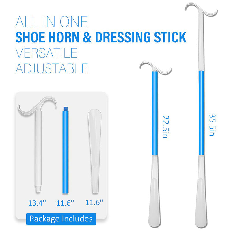Skanto | Adjustable Long Shoe Horn with Sock Remover for Seniors