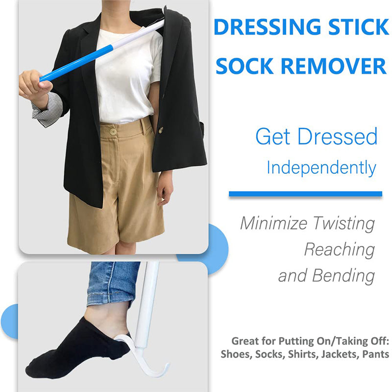 Skanto | Adjustable Long Shoe Horn with Sock Remover for Seniors