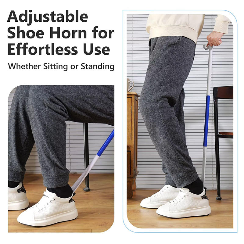 Skanto | Adjustable Long Shoe Horn with Sock Remover for Seniors