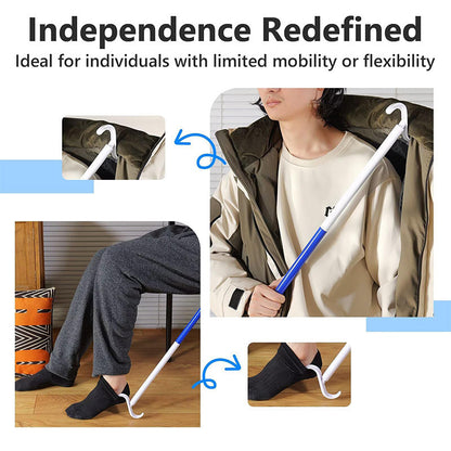 Skanto | Adjustable Long Shoe Horn with Sock Remover for Seniors