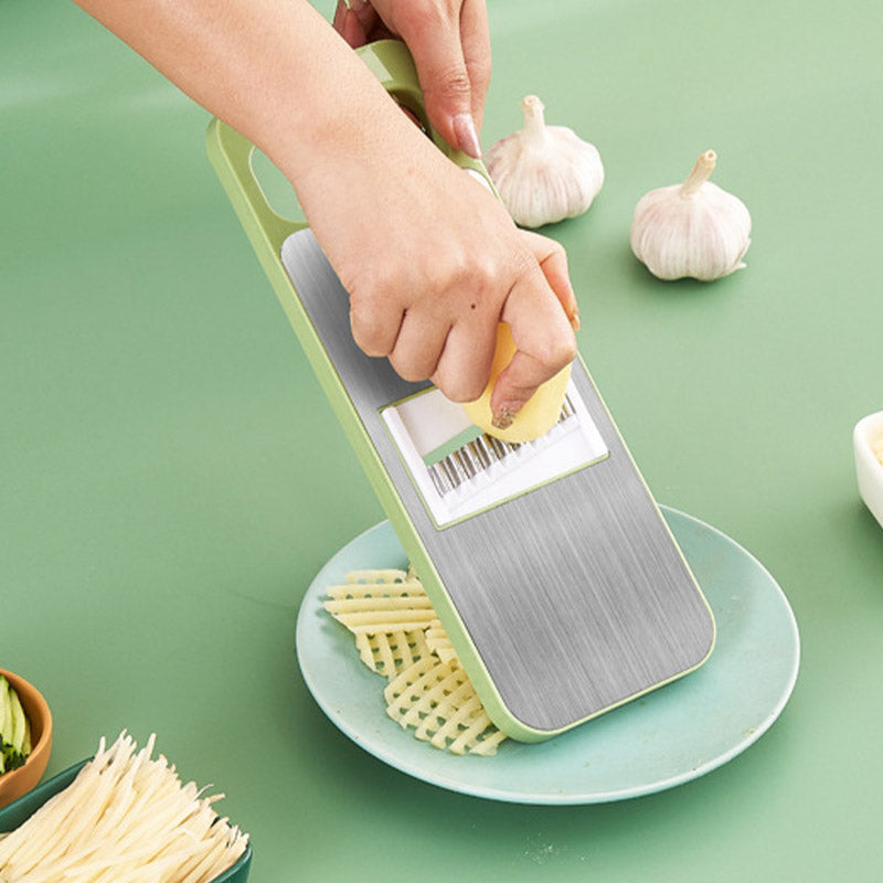 Skanto | Multifunctional 7-in-1 Stainless Steel Kitchen Chopper with Hand Guard