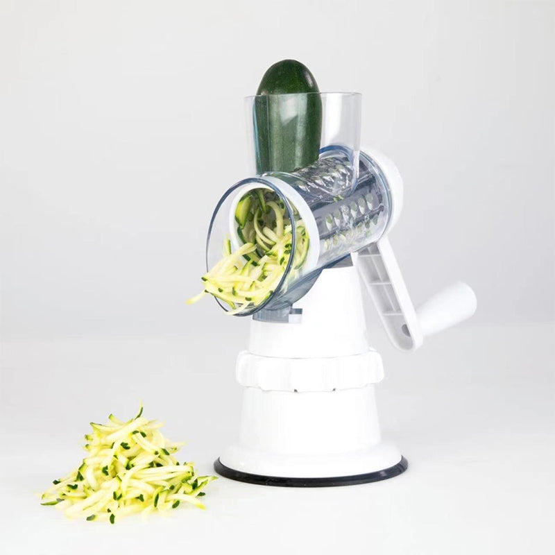 Skanto | 3-in-1 Rotary Cheese Grater and Vegetable Slicer