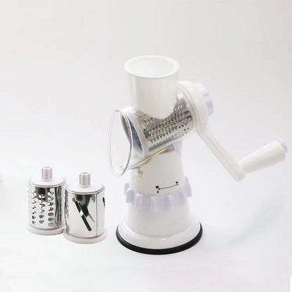 Skanto | 3-in-1 Rotary Cheese Grater and Vegetable Slicer