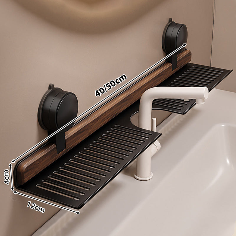 BowLift | Shelf with suction cups in walnut