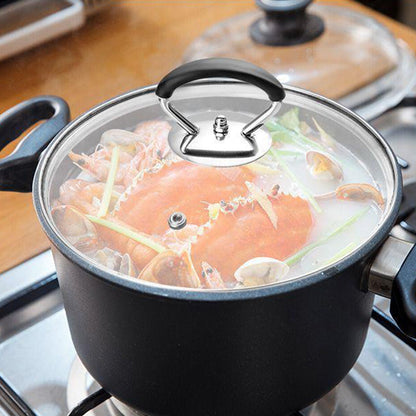 BowLift | Silicone pot lid with anti-scalding knob that keeps the handle