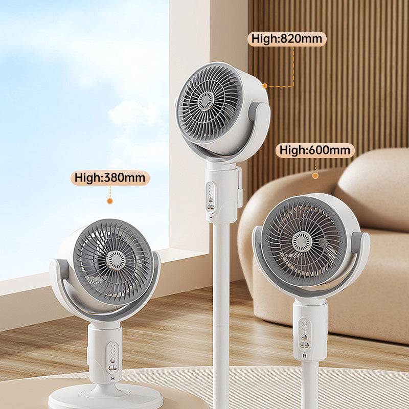 Skanto Motor Standing Fan, 20dB Very Quiet Fan, 30m Throw Distance, 2465m³/h Air Volume, Fan with Remote Control and Cooling | Skanto
