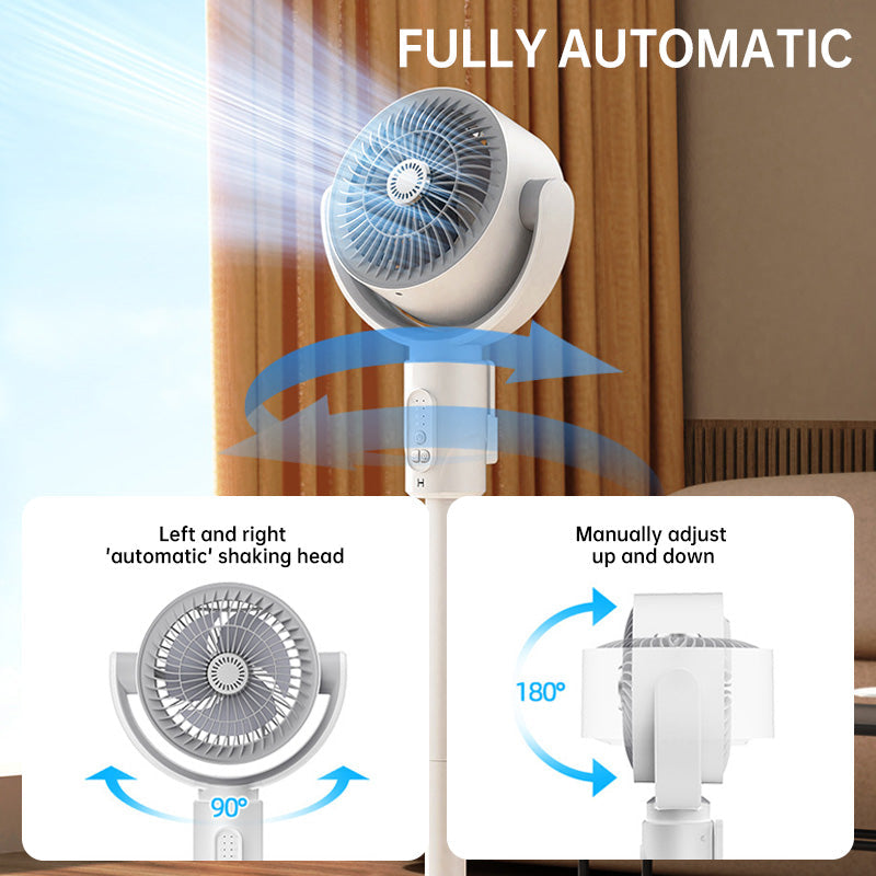 Skanto Motor Standing Fan, 20dB Very Quiet Fan, 30m Throw Distance, 2465m³/h Air Volume, Fan with Remote Control and Cooling | Skanto
