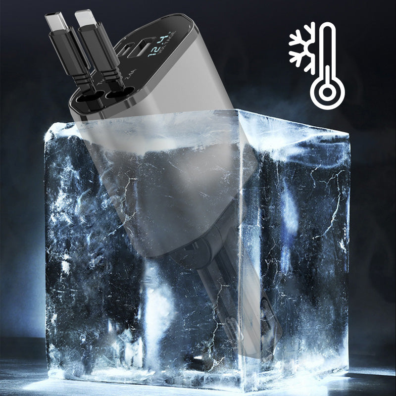 Skanto | 4-in-1 Fast Charger & Retractable Car Charger