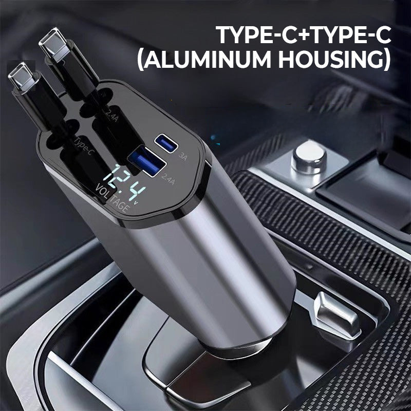 Skanto | 4-in-1 Fast Charger & Retractable Car Charger
