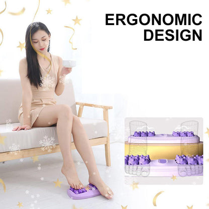Portable double foot massage roller