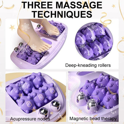 Portable double foot massage roller