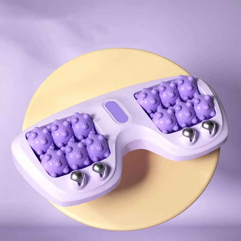 Portable double foot massage roller