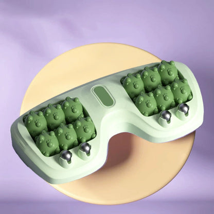 Portable double foot massage roller