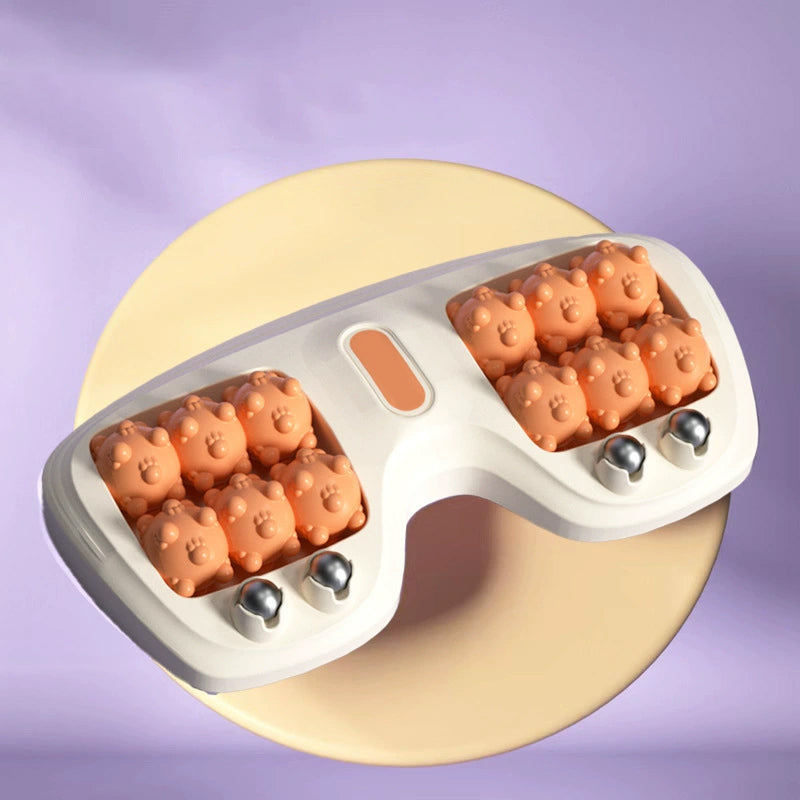 Portable double foot massage roller
