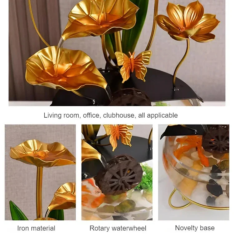 BowLift | Luxurious creative lotus fish bowl decoration