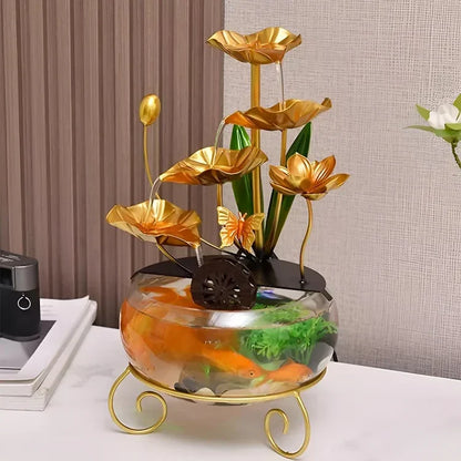 BowLift | Luxurious creative lotus fish bowl decoration