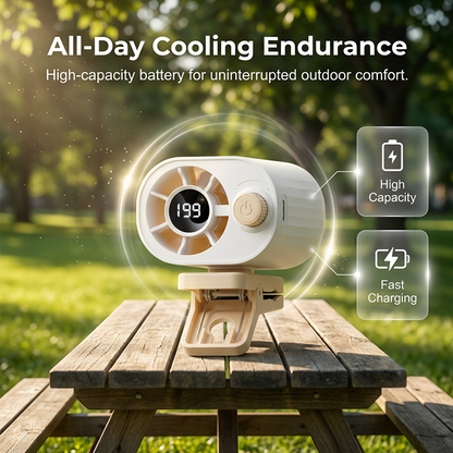 Rechargeable Clip-On Air Cooler for Outdoors | Bowlift