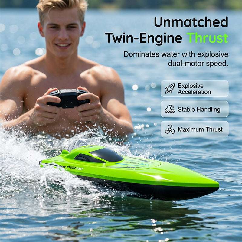 RC racing boat with 2.4 GHz remote control | Kalsten