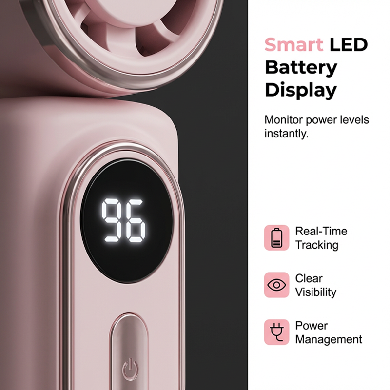 Portable Clip-on Fan with LED Display | Karnz