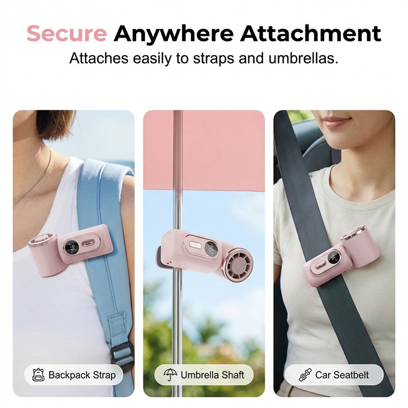 Portable Clip-on Fan with LED Display | Karnz